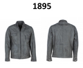 Nick Lable A One Leagther Men's Distressed Grey Leather Field Jacket (Style 1895)