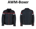 Nick Lable A One Leagther Men's Racing Stripe Black Leather Jacket (AWM-Boxer)