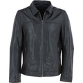 Mens Leather Biker Jacket Dark Brown AMJ-9