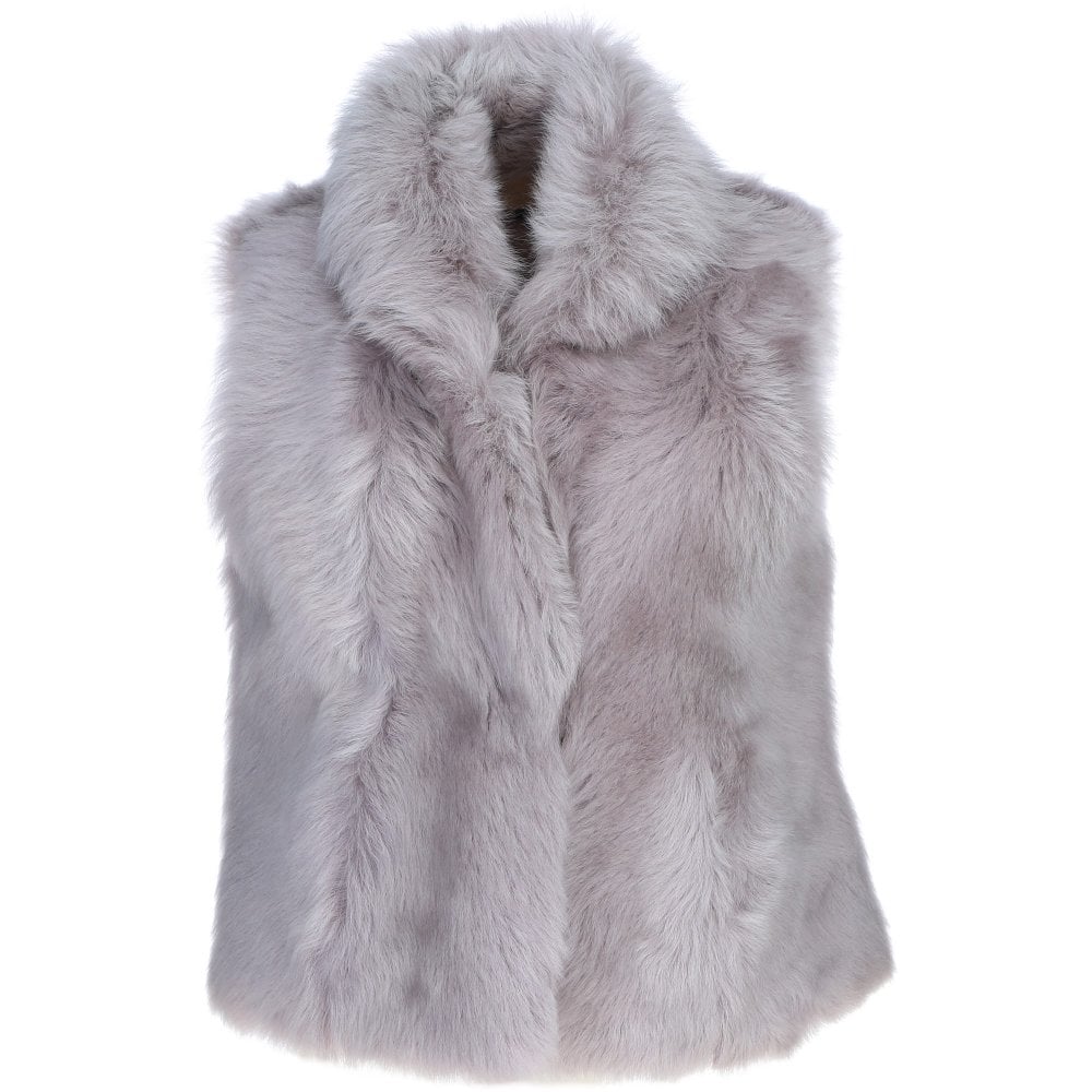 Sheepskin Oversized Gilet Lilac: cc gillet