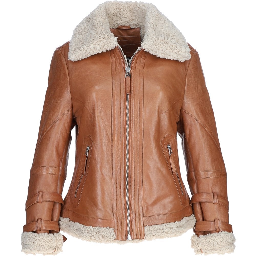 Leather Bomber Jacket Tan: 1896 | Becks