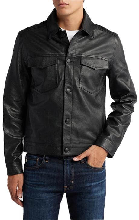 PreviousNext    Premium Leather Trucker Jacket