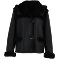 Shearling Jacket With Hood Black Jayla