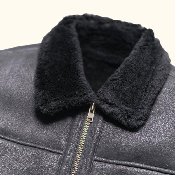 Shearling Leather Bomber Jacket