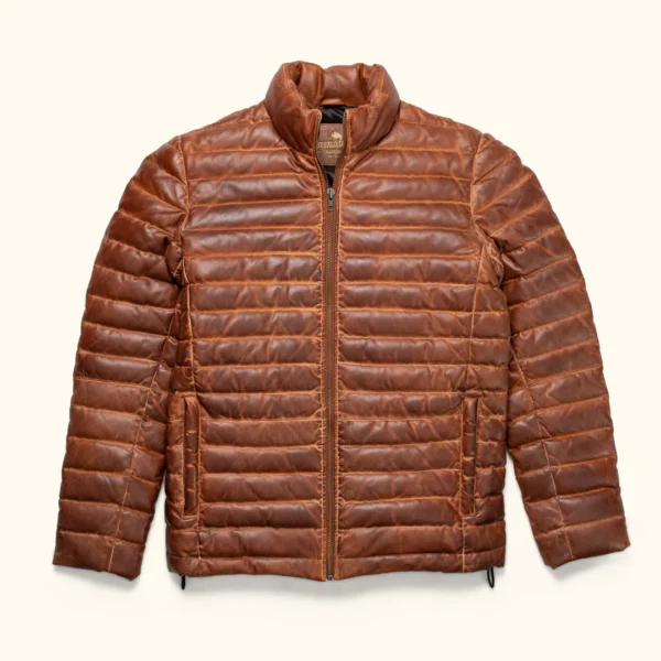 Bridger Leather Down Jacket:Light Brown